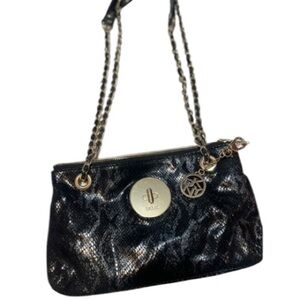 DKNY Donna Karen Black Snake Print Bag
